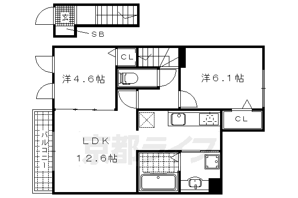 京都府京都市山科区音羽稲芝 東野駅 2LDK アパート 賃貸物件詳細