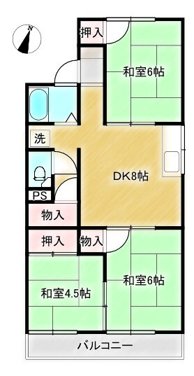 岡山県倉敷市福島 倉敷駅 3DK アパート 賃貸物件詳細