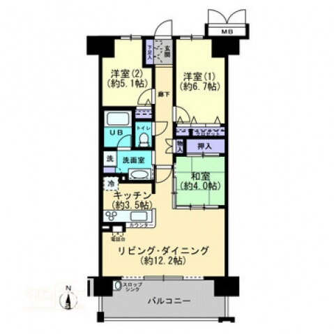 岡山県岡山市北区奉還町２ 岡山駅 3LDK マンション 賃貸物件詳細