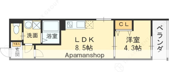 大阪府東大阪市友井４ 弥刀駅 1LDK アパート 賃貸物件詳細