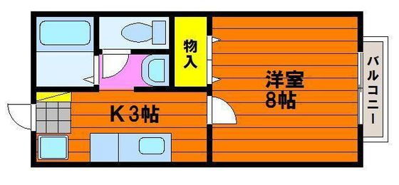 岡山県岡山市北区大内田 庭瀬駅 1K アパート 賃貸物件詳細