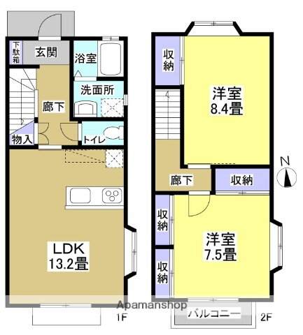 静岡県浜松市中央区三幸町 2LDK 一戸建て 賃貸物件詳細