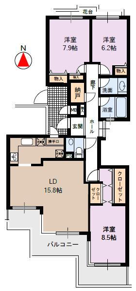 兵庫県芦屋市翠ケ丘町 芦屋駅 3LDK マンション 賃貸物件詳細