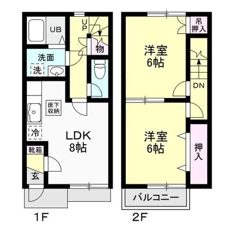 山梨県富士吉田市下吉田６ 富士山駅 2LDK アパート 賃貸物件詳細
