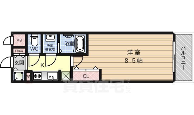 大阪府大阪市西淀川区野里１ 姫島駅 1K マンション 賃貸物件詳細