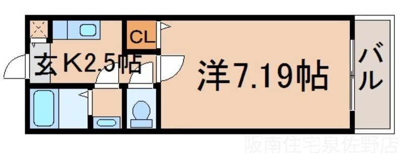 大阪府泉佐野市市場南１ 泉佐野駅 1K アパート 賃貸物件詳細
