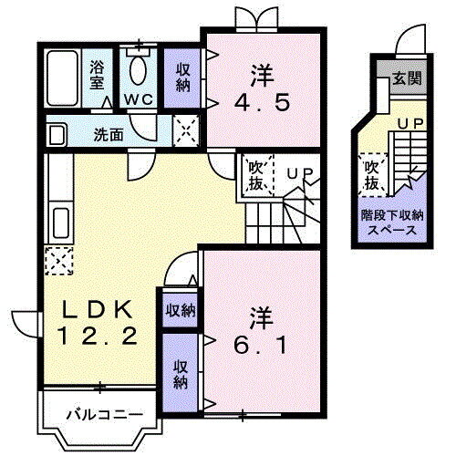 茨城県龍ヶ崎市藤ケ丘１ 竜ヶ崎駅 2LDK アパート 賃貸物件詳細