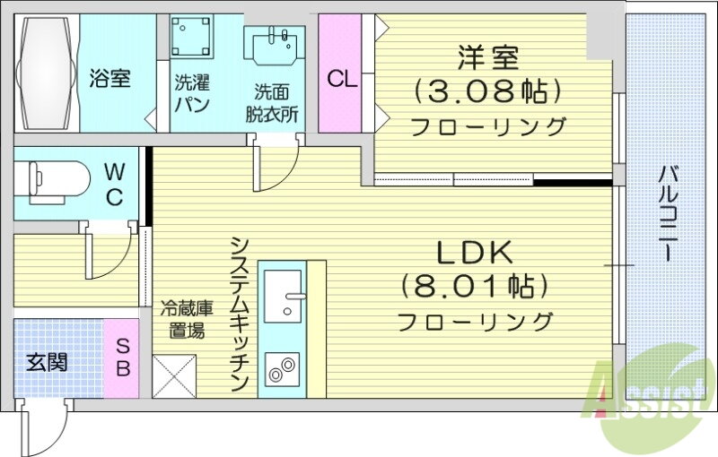 宮城県仙台市太白区鹿野２ 長町南駅 1LDK アパート 賃貸物件詳細