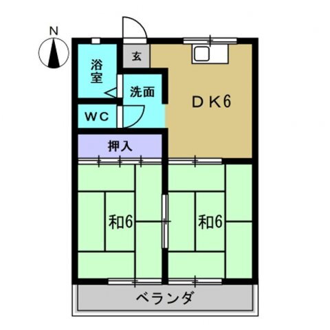 愛知県東海市名和町汐田東 名和駅 2DK アパート 賃貸物件詳細