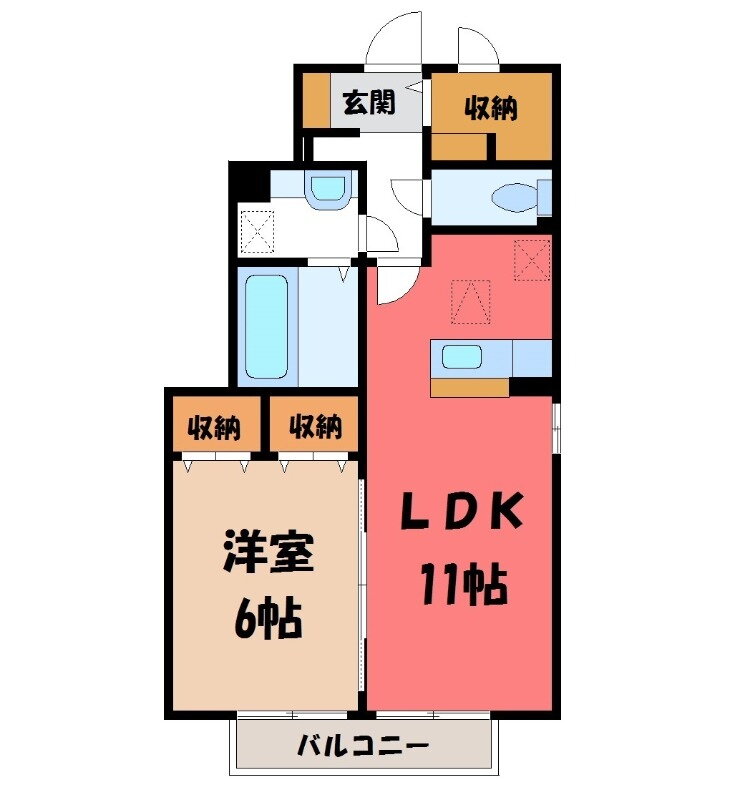 茨城県古河市旭町２ 古河駅 1LDK アパート 賃貸物件詳細