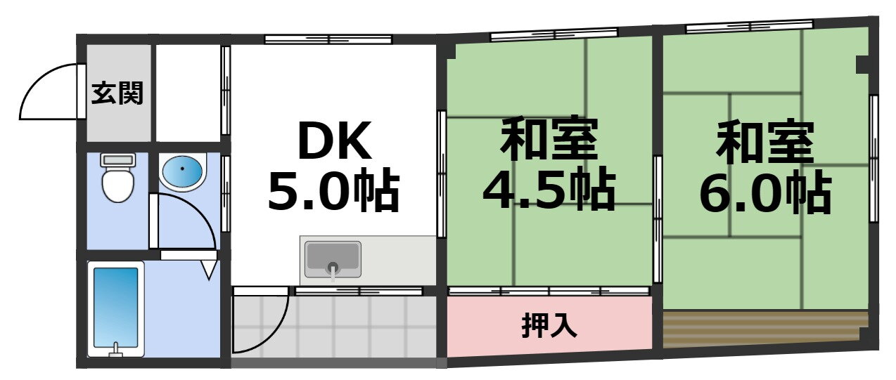 大阪府大阪市城東区森之宮２ 緑橋駅 2DK マンション 賃貸物件詳細