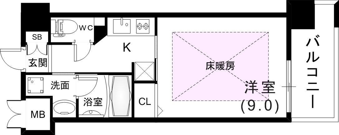 兵庫県神戸市中央区熊内橋通５ 新神戸駅 1K マンション 賃貸物件詳細