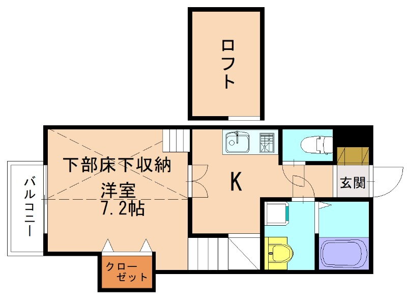 福岡県宗像市赤間１ 教育大前駅 1K アパート 賃貸物件詳細