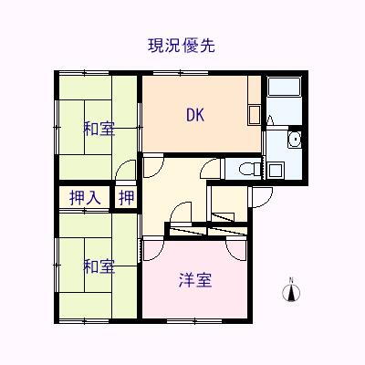 叶い坂 2階 3DK 賃貸物件詳細