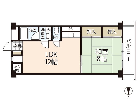 広島県広島市中区吉島町 舟入幸町駅 1LDK マンション 賃貸物件詳細