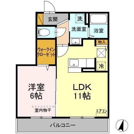 茨城県稲敷郡阿見町住吉２ 荒川沖駅 1LDK アパート 賃貸物件詳細