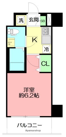 神奈川県平塚市明石町 平塚駅 1K マンション 賃貸物件詳細