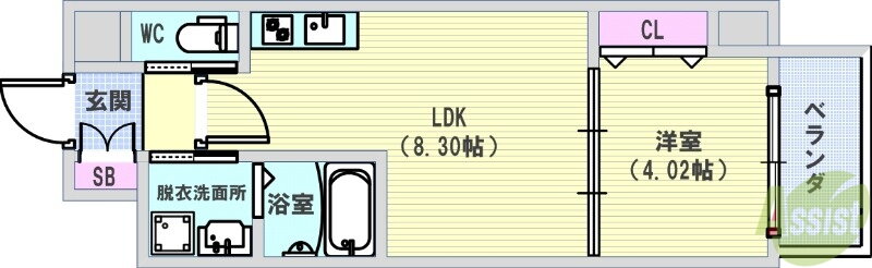 クローバー・クレア石橋阪大前 2階 1LDK 賃貸物件詳細