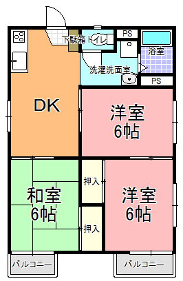茨城県水戸市千波町 水戸駅 3DK アパート 賃貸物件詳細