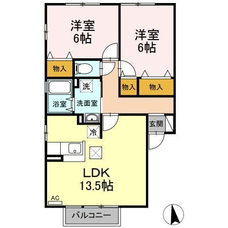 神奈川県相模原市緑区西橋本４ 橋本駅 2LDK アパート 賃貸物件詳細