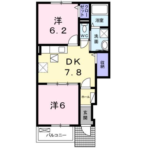 鹿児島県鹿児島市川上町 鹿児島駅 2DK アパート 賃貸物件詳細