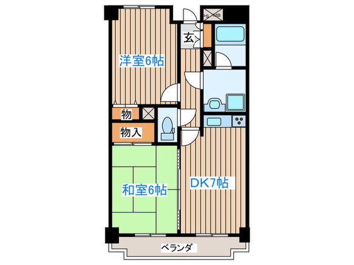 宮城県仙台市宮城野区出花１ 中野栄駅 2DK マンション 賃貸物件詳細