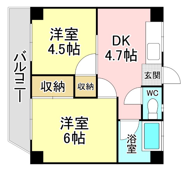 福岡県北九州市小倉北区片野２ 片野駅 2DK マンション 賃貸物件詳細