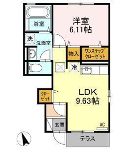 福島県郡山市大槻町字水門東 郡山駅 1LDK アパート 賃貸物件詳細