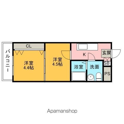 福岡県福岡市南区清水１ 高宮駅 2K マンション 賃貸物件詳細
