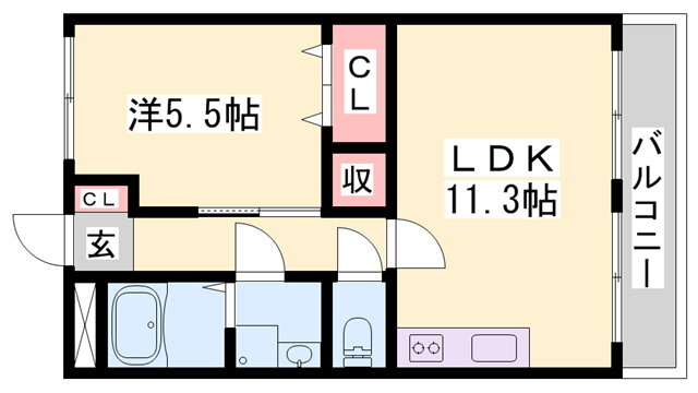 兵庫県姫路市飾磨区構１ 飾磨駅 1LDK アパート 賃貸物件詳細