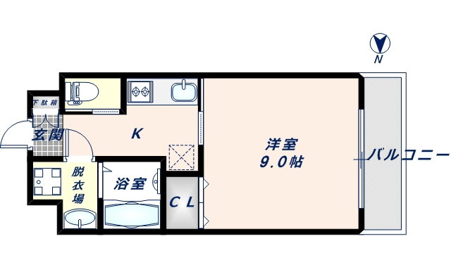 大阪府東大阪市西堤西 高井田中央駅 1K マンション 賃貸物件詳細