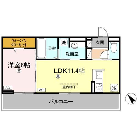 徳島県徳島市問屋町 二軒屋駅 1LDK アパート 賃貸物件詳細