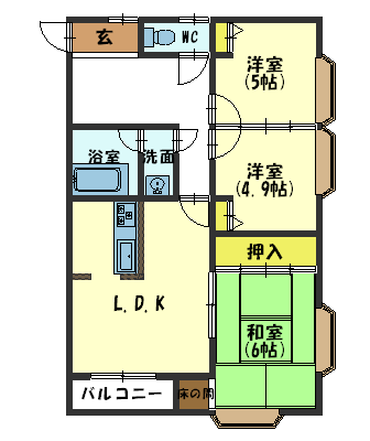 ルミエール・Ｎ 3階 3LDK 賃貸物件詳細