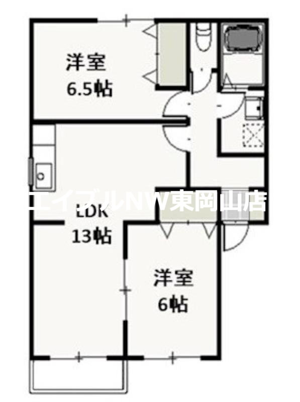 岡山県岡山市中区四御神 東岡山駅 2LDK アパート 賃貸物件詳細