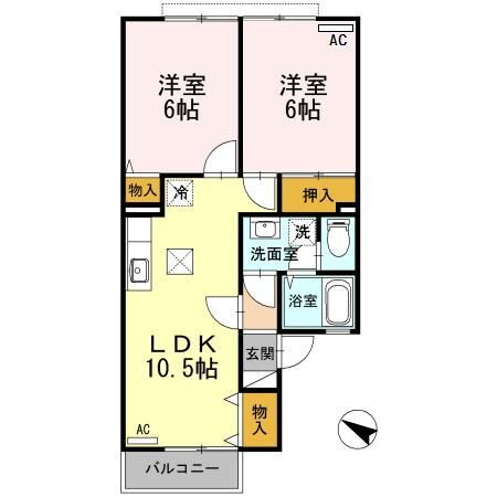 新潟県新潟市東区新石山３ 越後石山駅 2LDK アパート 賃貸物件詳細