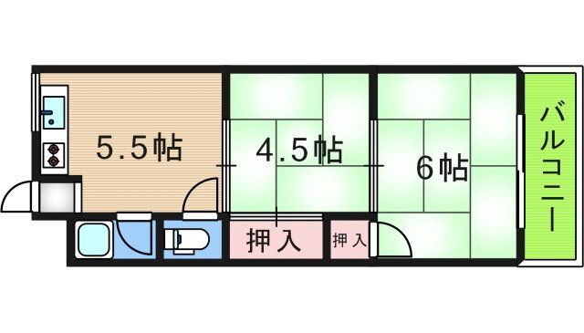 コーポタイセイ１号館 3階 2DK 賃貸物件詳細