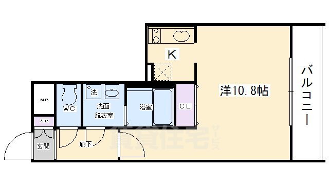 スワンズ京都セントラルシティ 4階 1K 賃貸物件詳細
