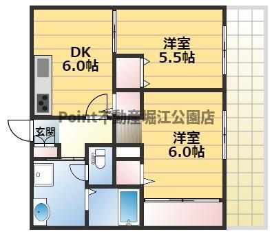 パシフィック上本町 5階 2DK 賃貸物件詳細