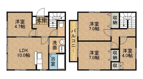 コートブランシュ　Ａ棟 4LDK 賃貸物件詳細