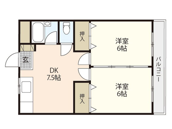 広島県安芸郡府中町大須４ 矢賀駅 2DK マンション 賃貸物件詳細