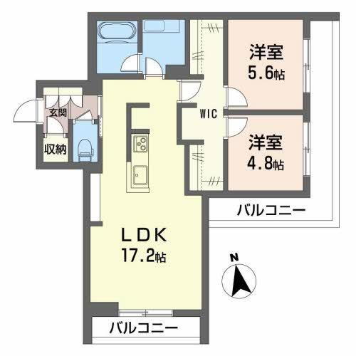 ビアッジオ松縄 2階 2LDK 賃貸物件詳細