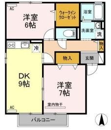 岡山県倉敷市四十瀬 球場前駅 2DK アパート 賃貸物件詳細