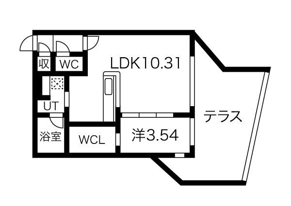 北海道北広島市朝日町２ 北広島駅 1LDK マンション 賃貸物件詳細