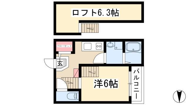 愛知県名古屋市昭和区広路通６ 川名駅 1K アパート 賃貸物件詳細