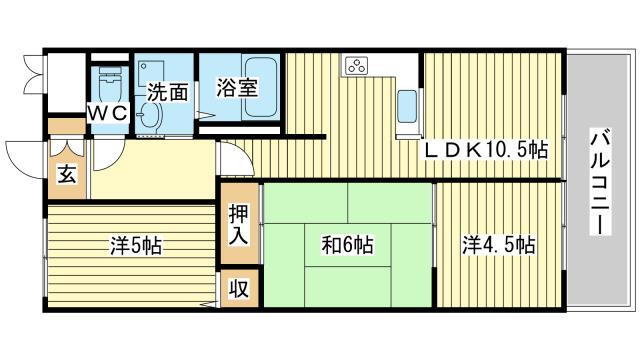 兵庫県姫路市飾磨区三宅１ 亀山駅 3LDK マンション 賃貸物件詳細