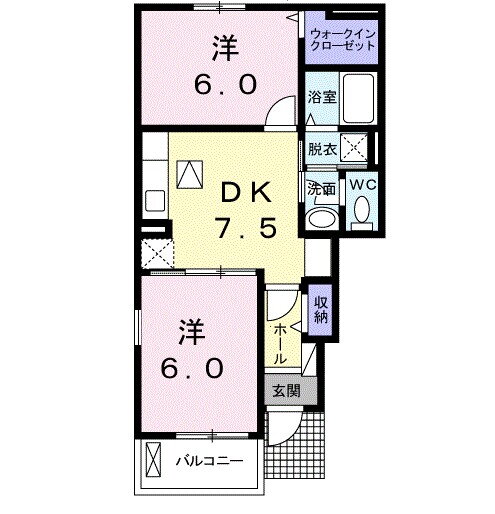 愛媛県松山市南高井町 久米駅 2DK アパート 賃貸物件詳細