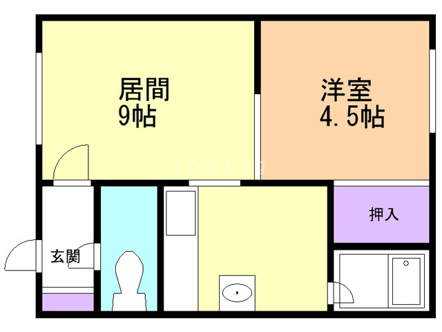 丹羽ハイツ 2階 1DK 賃貸物件詳細