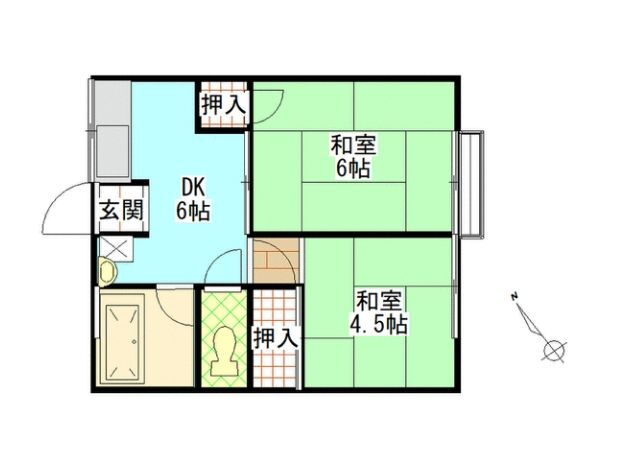 神奈川県川崎市高津区北見方３ 武蔵新城駅 2DK アパート 賃貸物件詳細