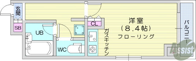 日宝プロシード榴岡 2階 ワンルーム 賃貸物件詳細