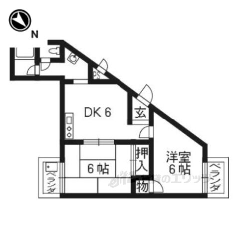 京都府京都市西京区桂浅原町 桂駅 2DK マンション 賃貸物件詳細